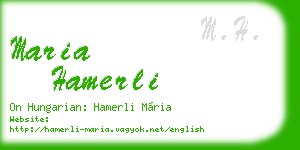 maria hamerli business card